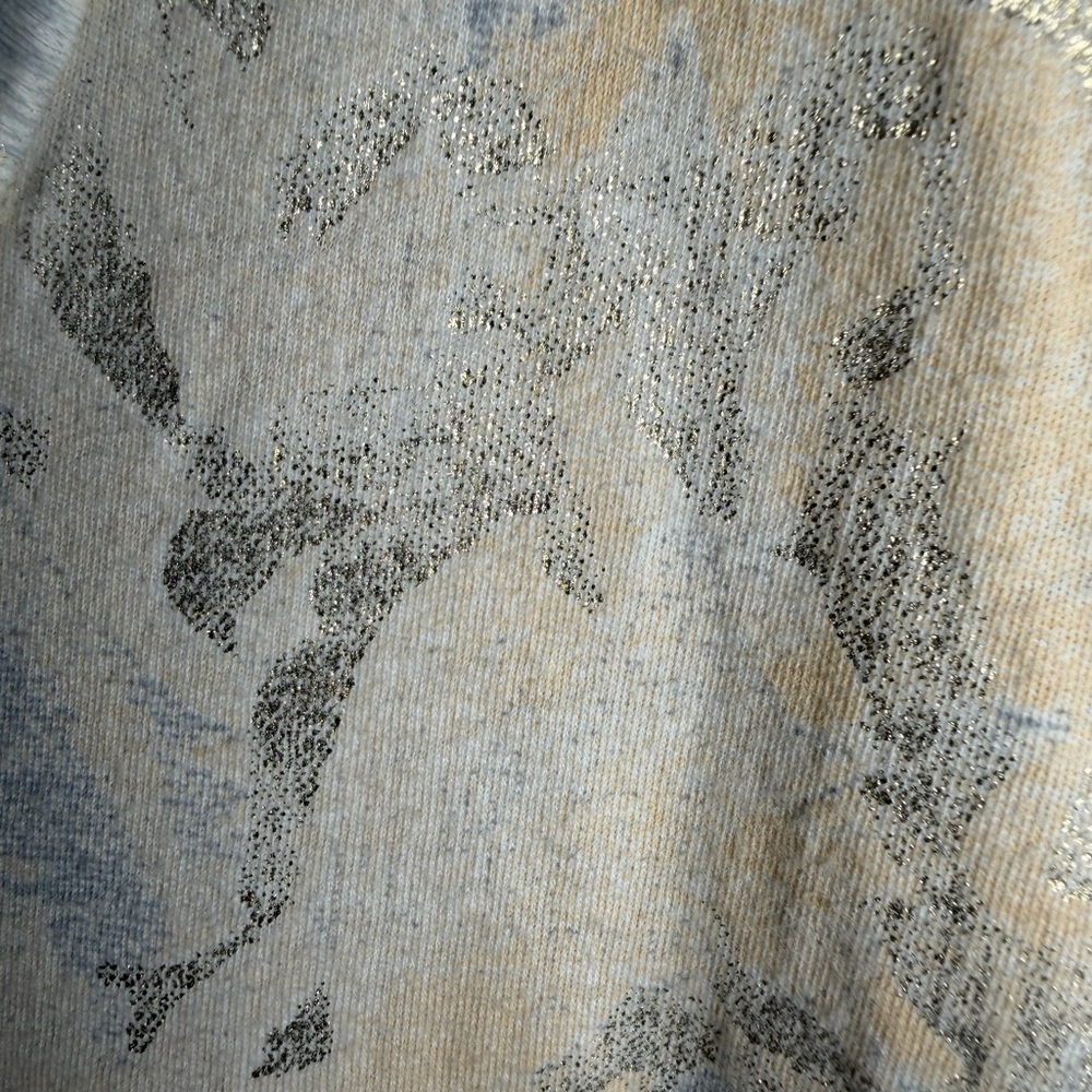 Anthropologie | Sol Angeles Gold Foil Metallic V-Neck Tee Size S - Picture 4 of 5
